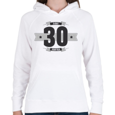 PRINTFASHION b-day-30-dark-lightgrey - Női kapucnis pulóver - Fehér