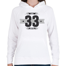 PRINTFASHION b-day-33-dark-lightgrey - Női kapucnis pulóver - Fehér