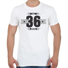 PRINTFASHION b-day-36-dark-lightgrey - Férfi póló - Fehér férfi póló