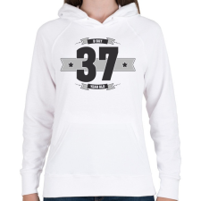 PRINTFASHION b-day-37-dark-lightgrey - Női kapucnis pulóver - Fehér női pulóver, kardigán
