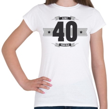 PRINTFASHION b-day-40-dark-lightgrey - Női póló - Fehér női póló