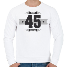 PRINTFASHION b-day-45-dark-lightgrey - Férfi pulóver - Fehér