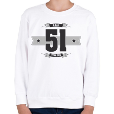 PRINTFASHION b-day-51-dark-lightgrey - Gyerek pulóver - Fehér gyerek pulóver, kardigán