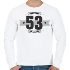PRINTFASHION b-day-53-dark-lightgrey - Férfi pulóver - Fehér férfi pulóver, kardigán