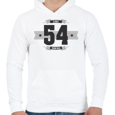 PRINTFASHION b-day-54-dark-lightgrey - Férfi kapucnis pulóver - Fehér férfi pulóver, kardigán