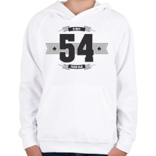 PRINTFASHION b-day-54-dark-lightgrey - Gyerek kapucnis pulóver - Fehér gyerek pulóver, kardigán