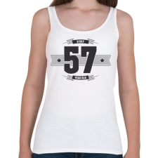 PRINTFASHION b-day-57-dark-lightgrey - Női atléta - Fehér női trikó