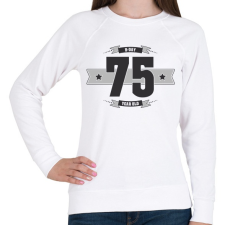 PRINTFASHION b-day-75-dark-lightgrey - Női pulóver - Fehér női pulóver, kardigán