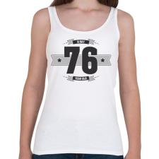 PRINTFASHION b-day-76-dark-lightgrey - Női atléta - Fehér női trikó
