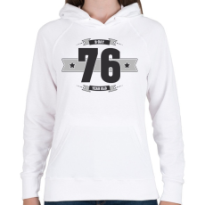 PRINTFASHION b-day-76-dark-lightgrey - Női kapucnis pulóver - Fehér