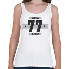 PRINTFASHION b-day-77-dark-lightgrey - Női atléta - Fehér női trikó