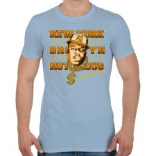 PRINTFASHION B.I.G - Férfi póló - Világoskék férfi póló