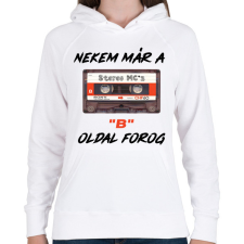 PRINTFASHION B oldal - Női kapucnis pulóver - Fehér női pulóver, kardigán