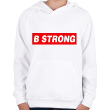 PRINTFASHION B strong - Gyerek kapucnis pulóver - Fehér gyerek pulóver, kardigán