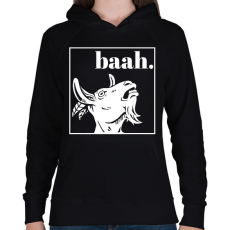 PRINTFASHION Baah.  - Női kapucnis pulóver - Fekete