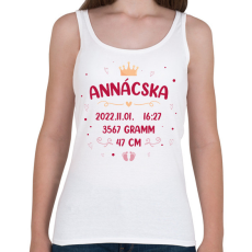 PRINTFASHION Baba adatok - Kislány - Női atléta - Fehér