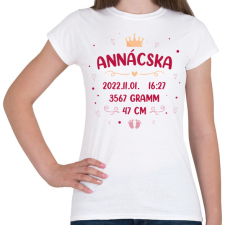 PRINTFASHION Baba adatok - Kislány - Női póló - Fehér női póló