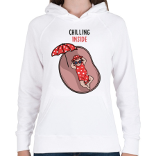 PRINTFASHION Baba Chill - Női kapucnis pulóver - Fehér női pulóver, kardigán