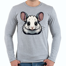 PRINTFASHION Baba csincsilla - Férfi hosszú ujjú póló - Sport szürke