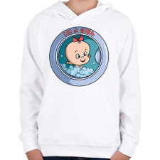 PRINTFASHION Baba érkezik - Gyerek kapucnis pulóver - Fehér gyerek pulóver, kardigán