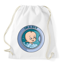 PRINTFASHION Baba érkezik - Sportzsák, Tornazsák - Fehér tornazsák