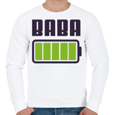 PRINTFASHION Baba feltöltve - Férfi pulóver - Fehér férfi pulóver, kardigán