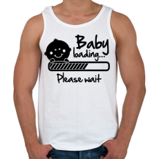 PRINTFASHION Baba folyamatban - Férfi atléta - Fehér