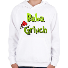 PRINTFASHION Baba grinch - Gyerek kapucnis pulóver - Fehér