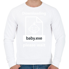 PRINTFASHION Baba letöltése - Férfi pulóver - Fehér