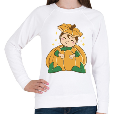 PRINTFASHION Baba tökben - Női pulóver - Fehér