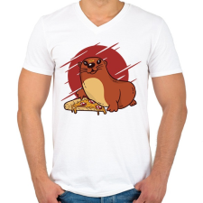 PRINTFASHION Baba vidra - Férfi V-nyakú póló - Fehér férfi póló