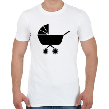 PRINTFASHION Babakocsi - Férfi póló - Fehér férfi póló