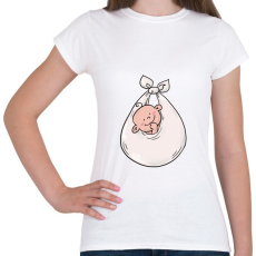 PRINTFASHION Babavárás - Női póló - Fehér