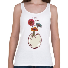 PRINTFASHION Babaváró - Női atléta - Fehér női trikó