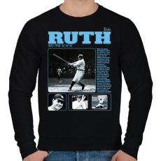 PRINTFASHION Babe Ruth - baseball - Férfi pulóver - Fekete