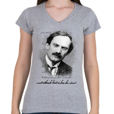 PRINTFASHION Babits Mihály-Jónás könyve2 - Női V-nyakú póló - Sport szürke