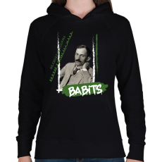 PRINTFASHION Babits Mihály - Női kapucnis pulóver - Fekete