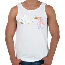 PRINTFASHION Baby - Férfi atléta - Fehér atléta, trikó