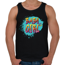 PRINTFASHION Baby girl - Férfi atléta - Fekete atléta, trikó