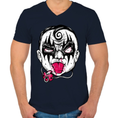 PRINTFASHION Baby hardrock - Férfi V-nyakú póló - Sötétkék