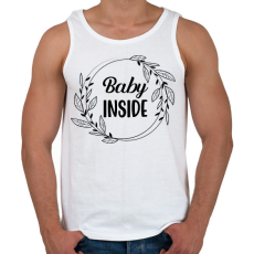 PRINTFASHION Baby inside - Black - Férfi atléta - Fehér