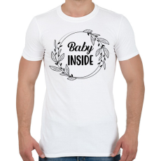 PRINTFASHION Baby inside - Black - Férfi póló - Fehér