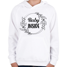 PRINTFASHION Baby inside - Black - Gyerek kapucnis pulóver - Fehér gyerek pulóver, kardigán