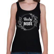 PRINTFASHION Baby inside - White - Női atléta - Fekete