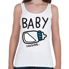 PRINTFASHION Baby loading - Női atléta - Fehér női trikó