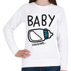 PRINTFASHION Baby loading - Női pulóver - Fehér