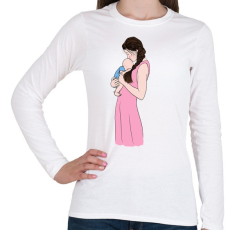 PRINTFASHION Baby - Női hosszú ujjú póló - Fehér