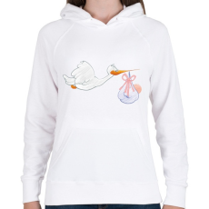 PRINTFASHION Baby - Női kapucnis pulóver - Fehér