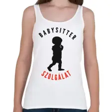 PRINTFASHION Babysitter,babysitter,szolgálat,szakmai - Női atléta - Fehér női trikó