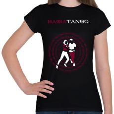PRINTFASHION BachaTango táncos S0201-forBlack - Női póló - Fekete